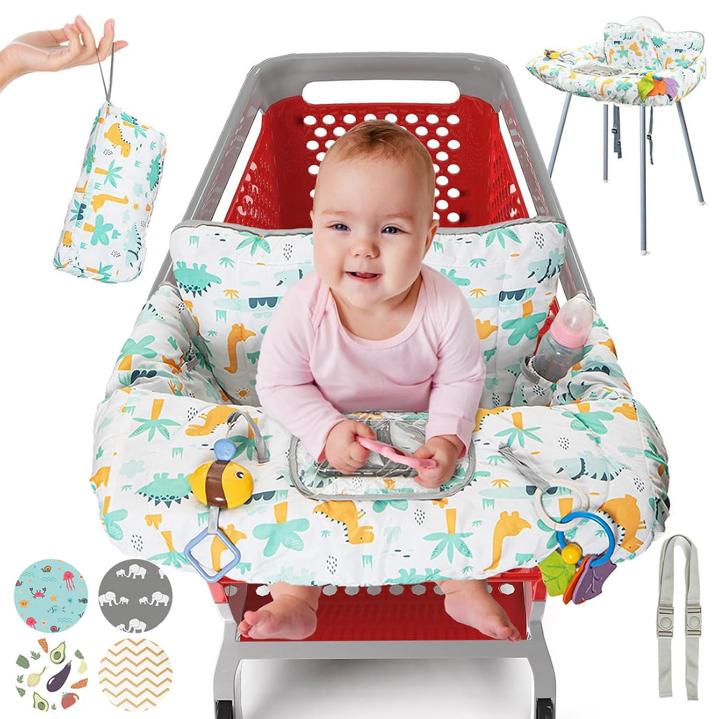 PILLANI Funda para carrito de compras para bebé, funda para silla a...