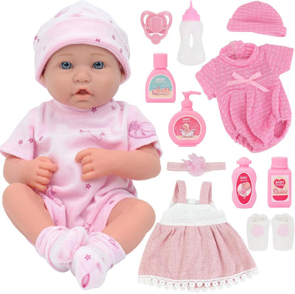 UNICORN ELEMENT Muñeca de bebé de 14 pulgadas con juego de accesori...