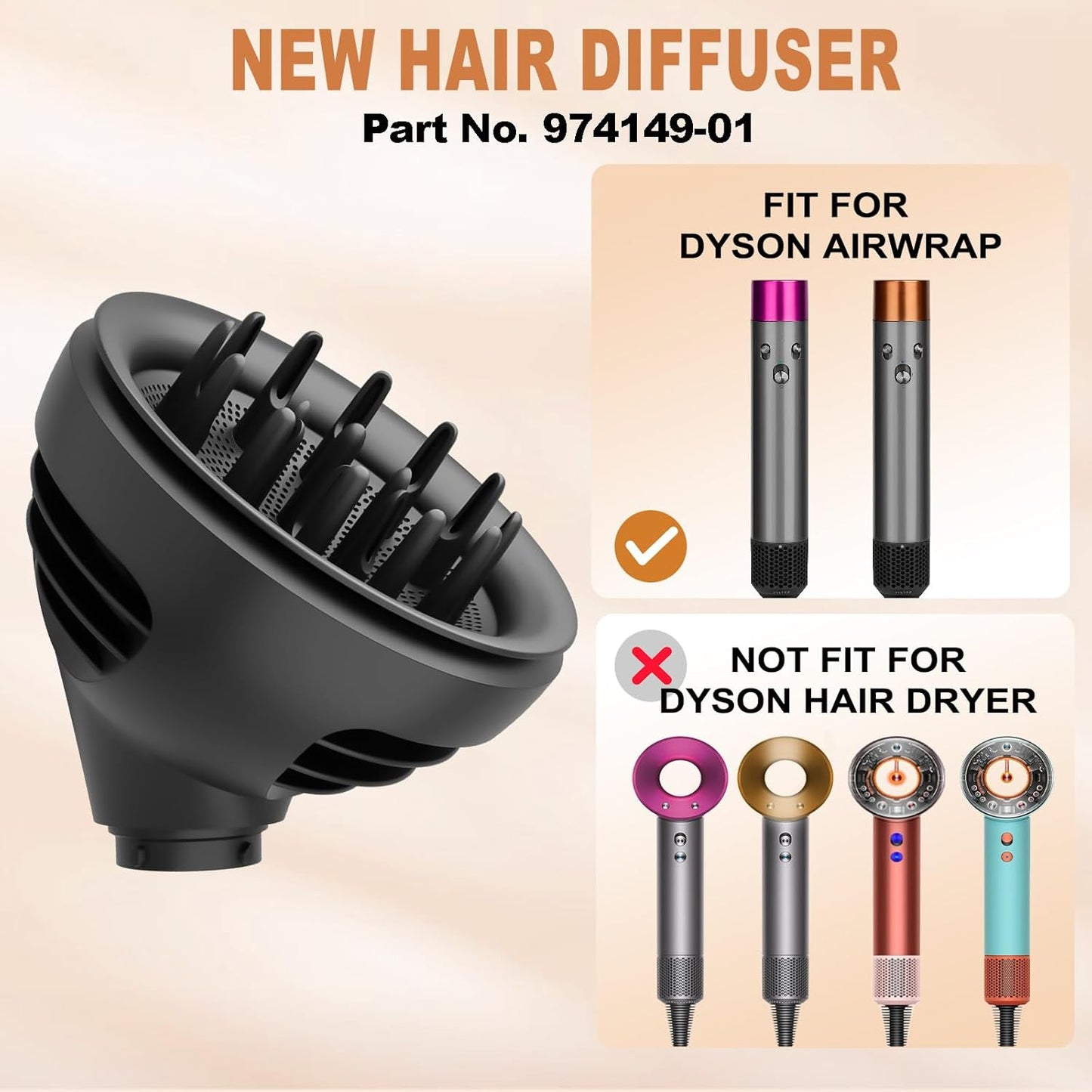 YTCHYYSK Accesorio difusor de rizos ondulados para Dyson Airwrap HS...