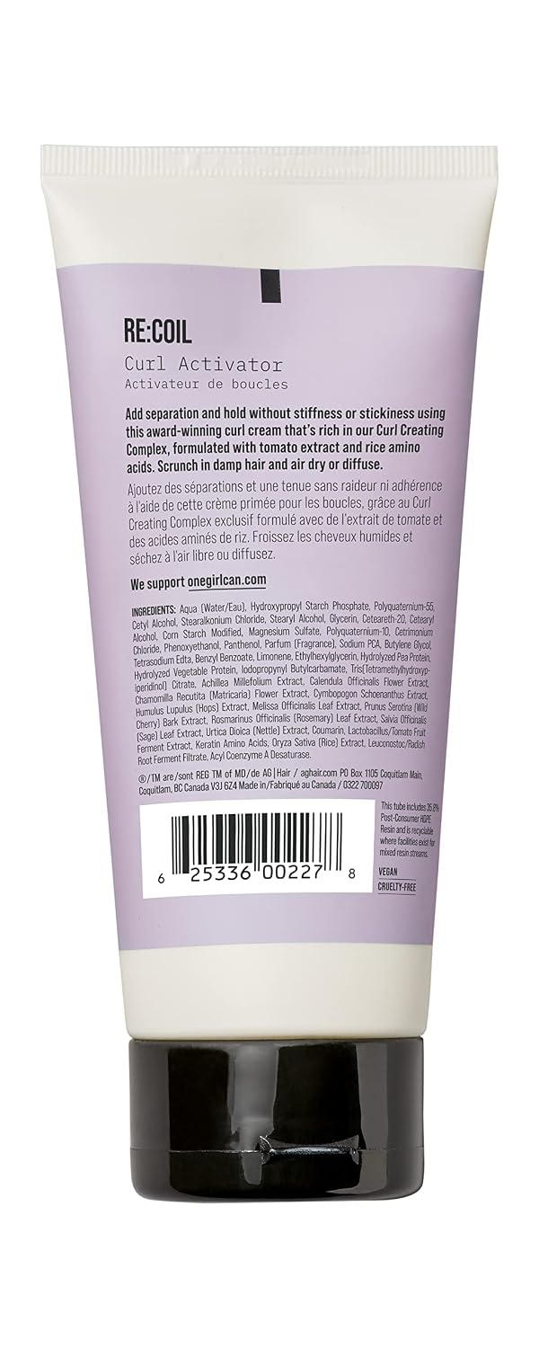 AG Care Re:Coil Activador de Rizos Crema para Rizos con Aminoácidos...