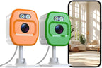 PHANSATIM 2 cámaras de seguridad WiFi 1080P, monitor de bebé, cámar...