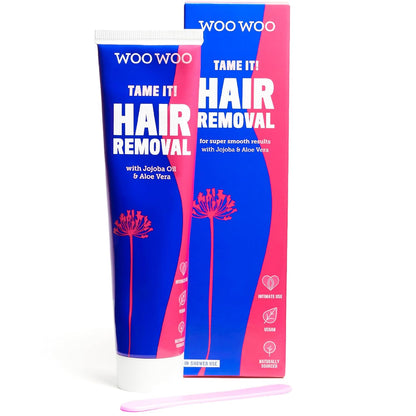 WooWoo Crema natural de depilación íntima - Removedor de pelo vegan...