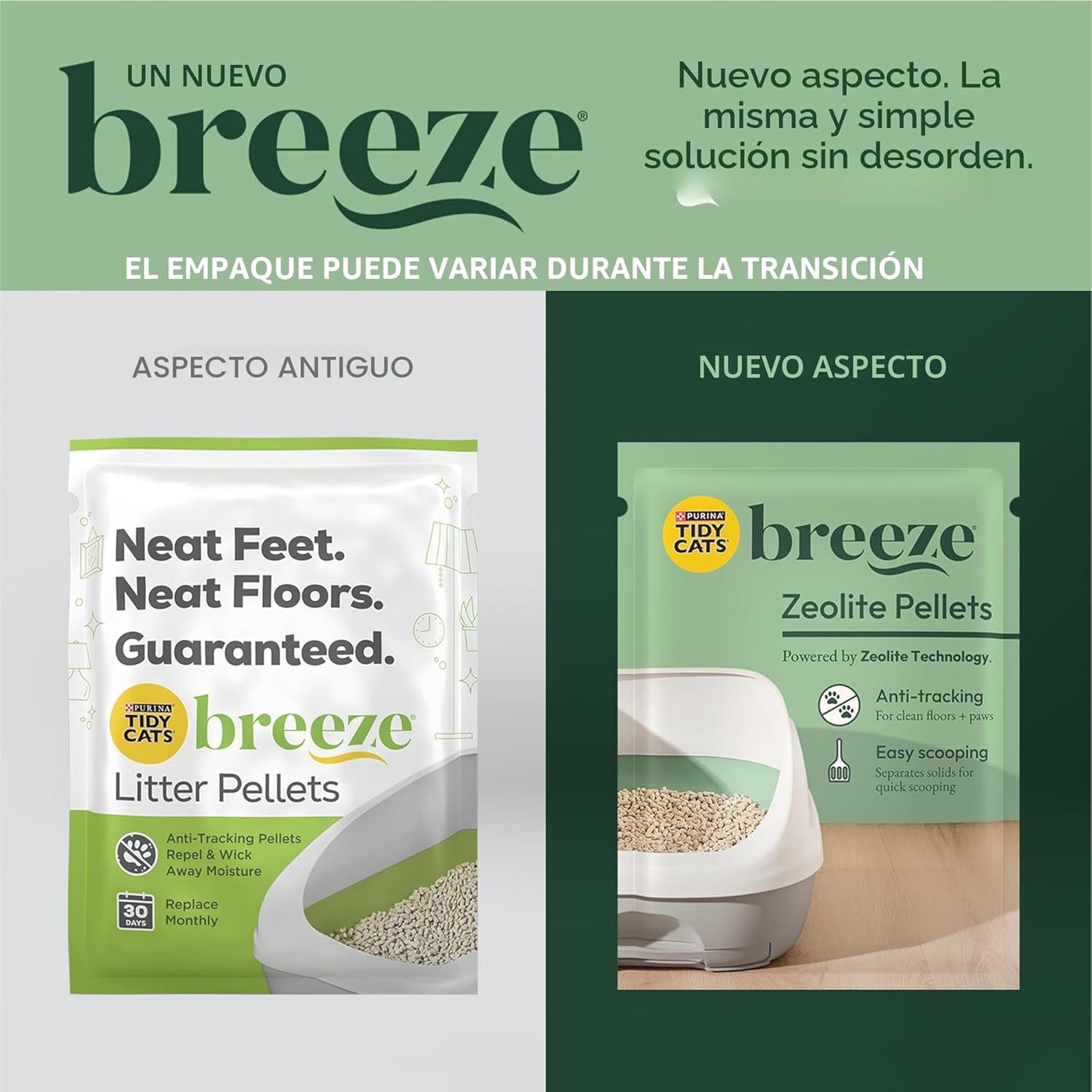 Purina Tidy Cats - Pellets de arena de repuesto Breeze en caja reci...