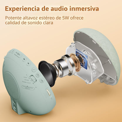 Reloj Despertador de Amanecer con Ruido Blanco: Luz Natural para De...