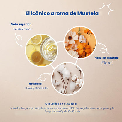 Mustela Agua limpiadora para bebés, agua micelar sin enjuague, con...