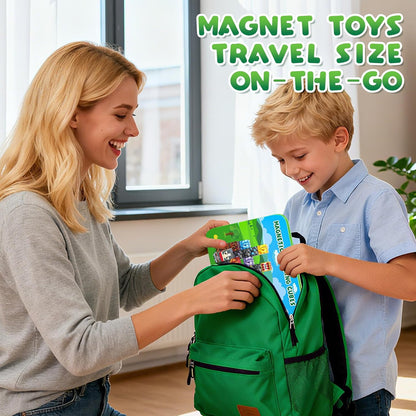 Axirata Juego de 60 minibloques magnéticos de viaje para niños, min...