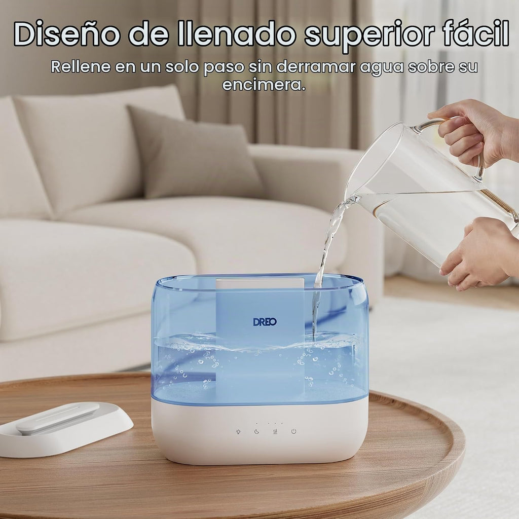 DREO Humidificadores de 4L para dormitorio, tiempo de ejecución de...