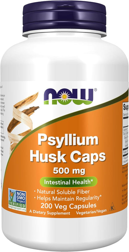 Now Foods Cápsulas de cáscara de psyllium 0.02 oz, B001F0R9L2, 1, 1