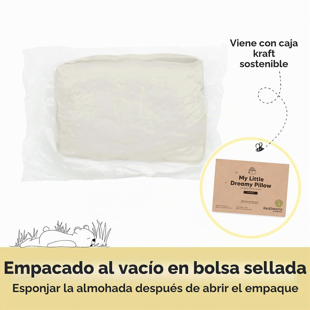 KeaBabies Paquete de 2 almohadas para niños de 2 años a 5,13 x 18 p...