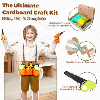 ZLemma Kit de construcción de cartón, juego de construcción para ni...