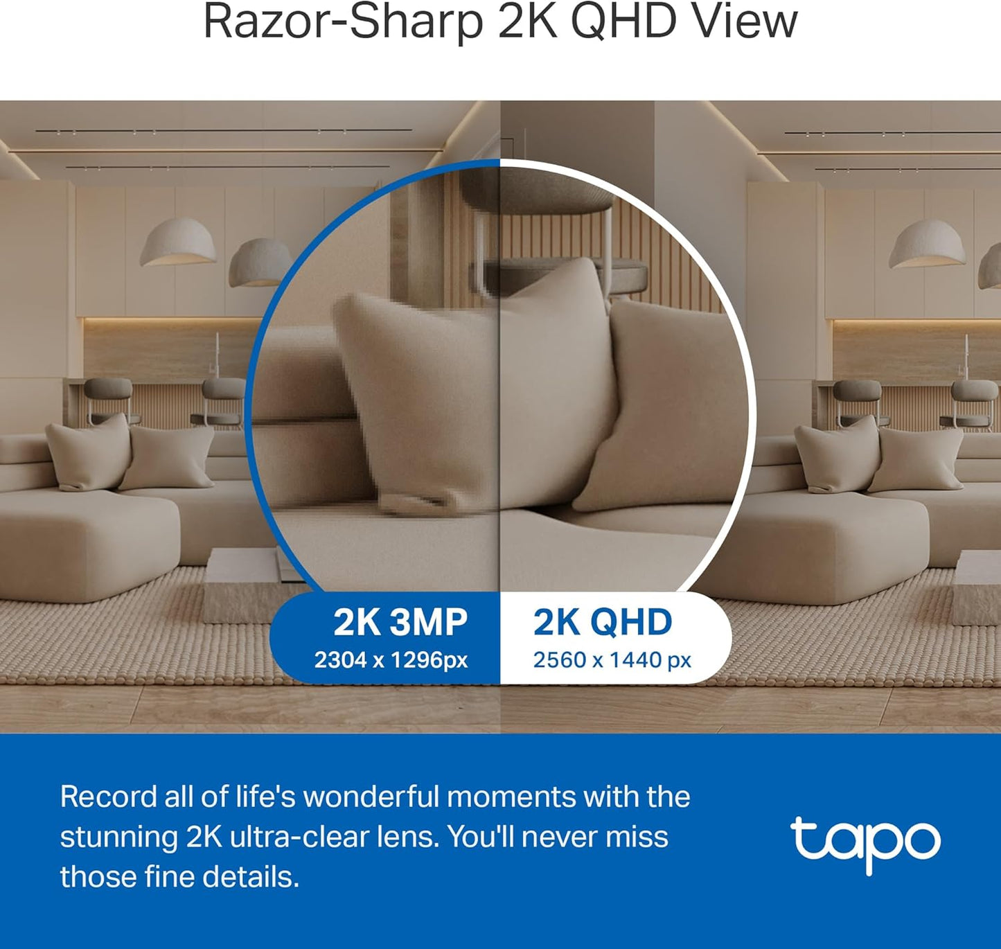 TP-Link Tapo - Cámara de seguridad Pan\/Tilt de 2K QHD para cámara...