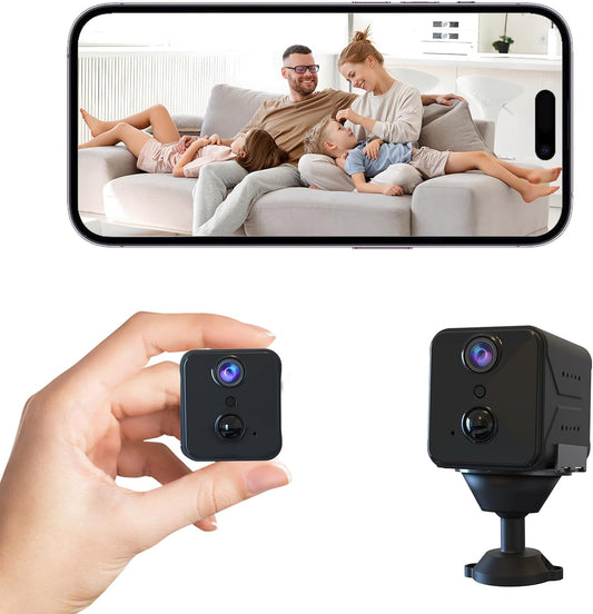 javiscam Cámara espía oculta mejorada 2025, mini cámara HD 4K para...