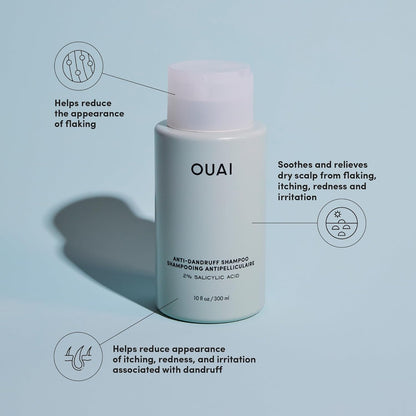 OUAI Champú anticaspa - Champú calmante de ácido salicílico para cu...