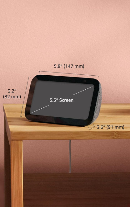 Amazon Echo Show, Pantalla inteligente con 2x bajo y sonido claro,...