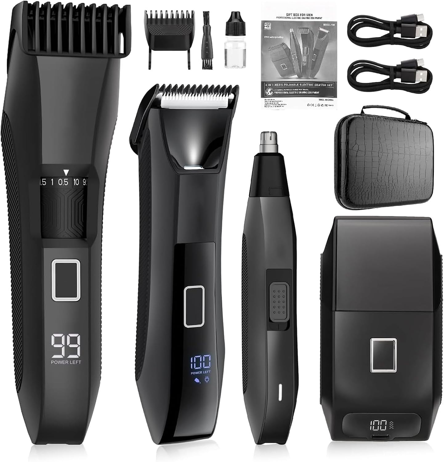 Manscape - Kit de recortadora de barba y cuerpo, IPX7 impermeable 4...