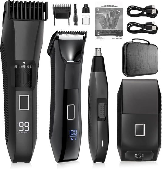 Manscape - Kit de recortadora de barba y cuerpo, IPX7 impermeable 4...