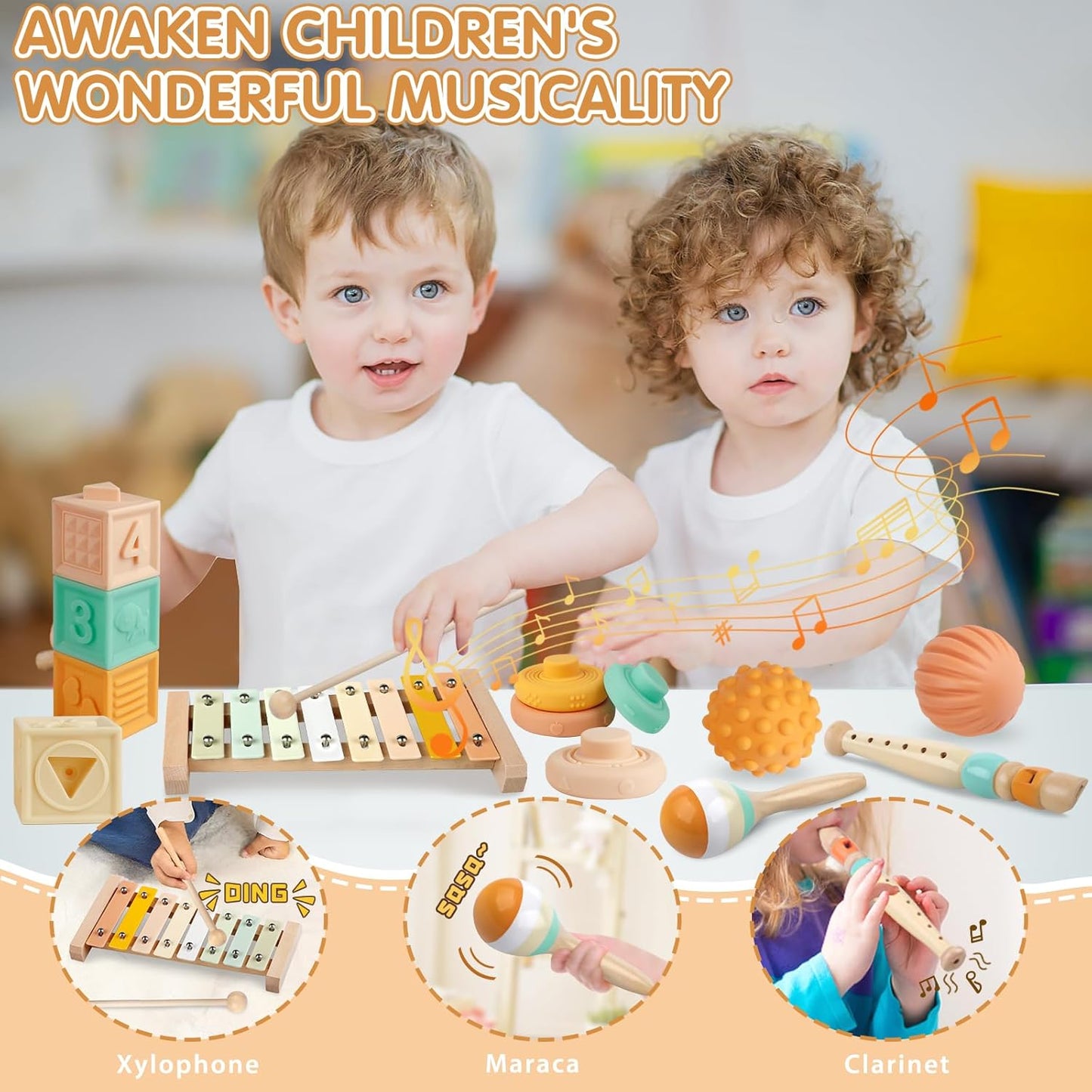 Wuzhineisn Juguetes para bebés de 6 a 12 meses, juguetes Montessori...