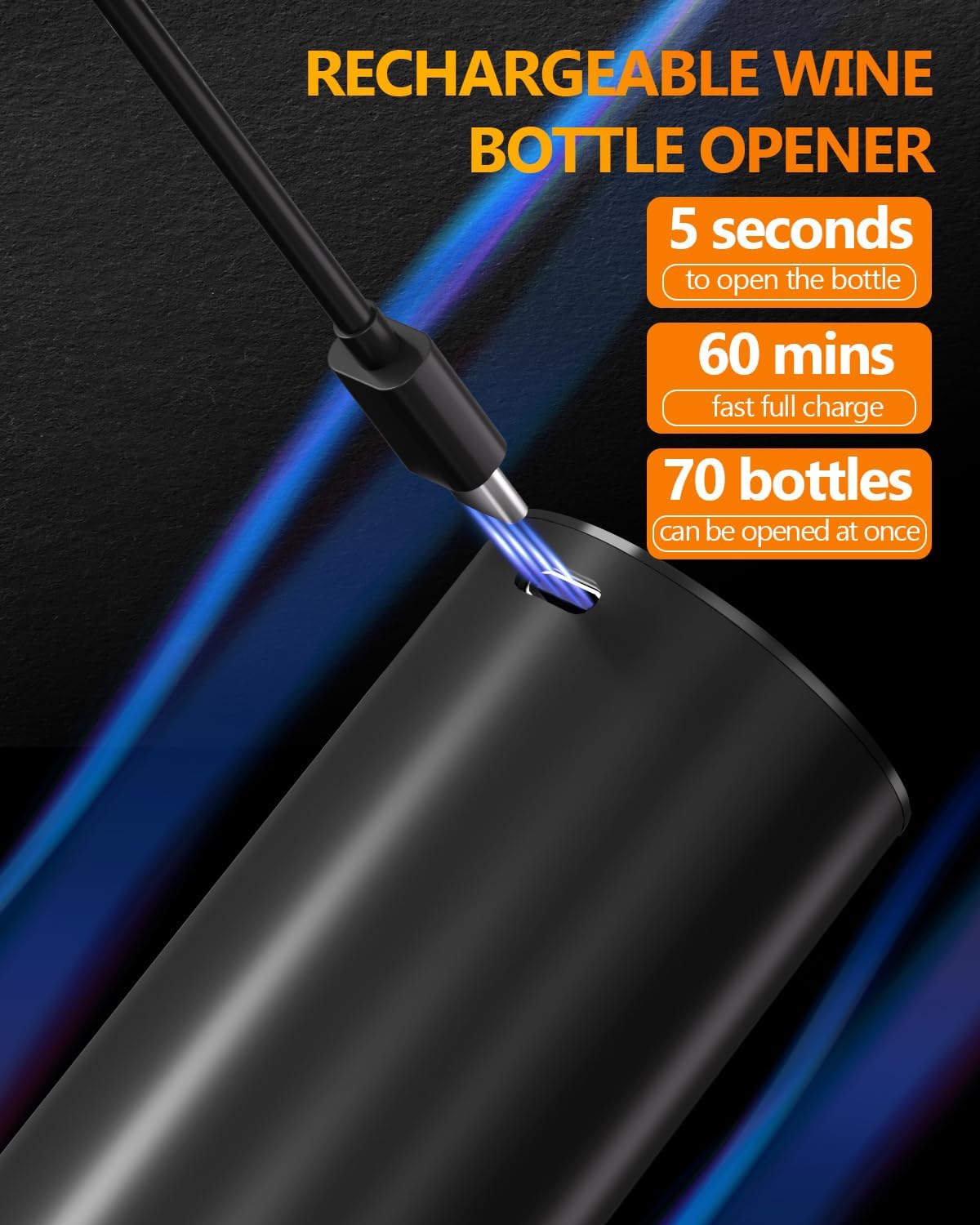Juego de abridor de vino eléctrico recargable para el Día del Padre...