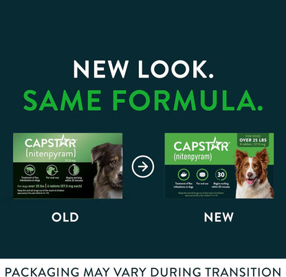 Novartis Capstar Verde para perros de más de 25 libras - 6 tabletas