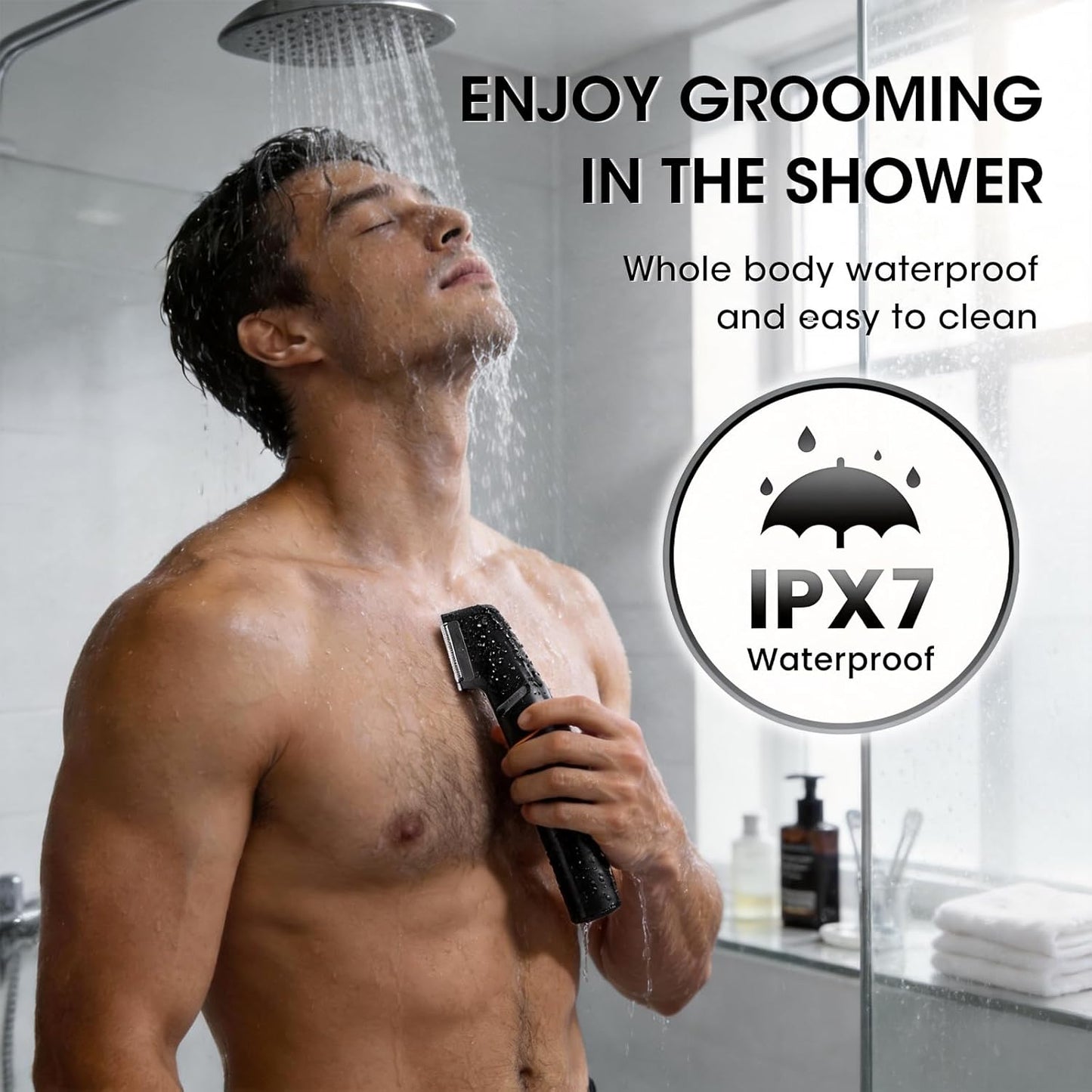 Suttik Manscape - Recortador de pelo corporal y púbico para hombres...