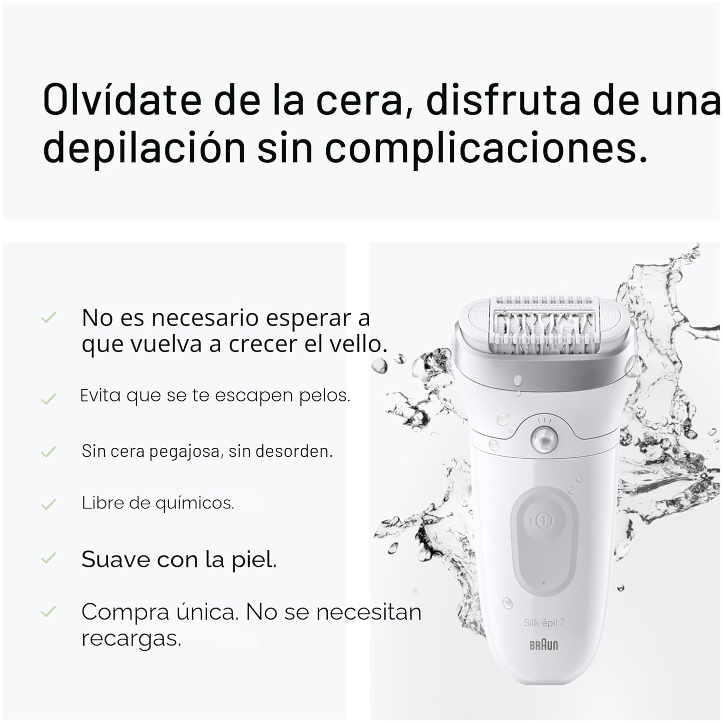 Braun Depiladora Silk-épil 7, dispositivo de depilación, afeitadora...
