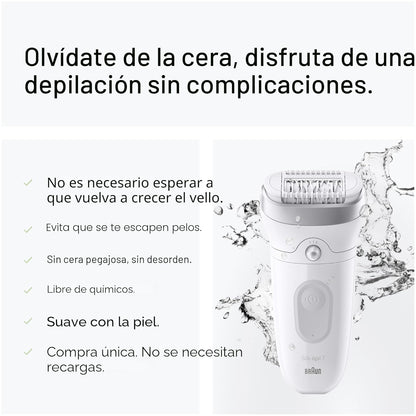 Braun Depiladora Silk-épil 7, dispositivo de depilación, afeitadora...