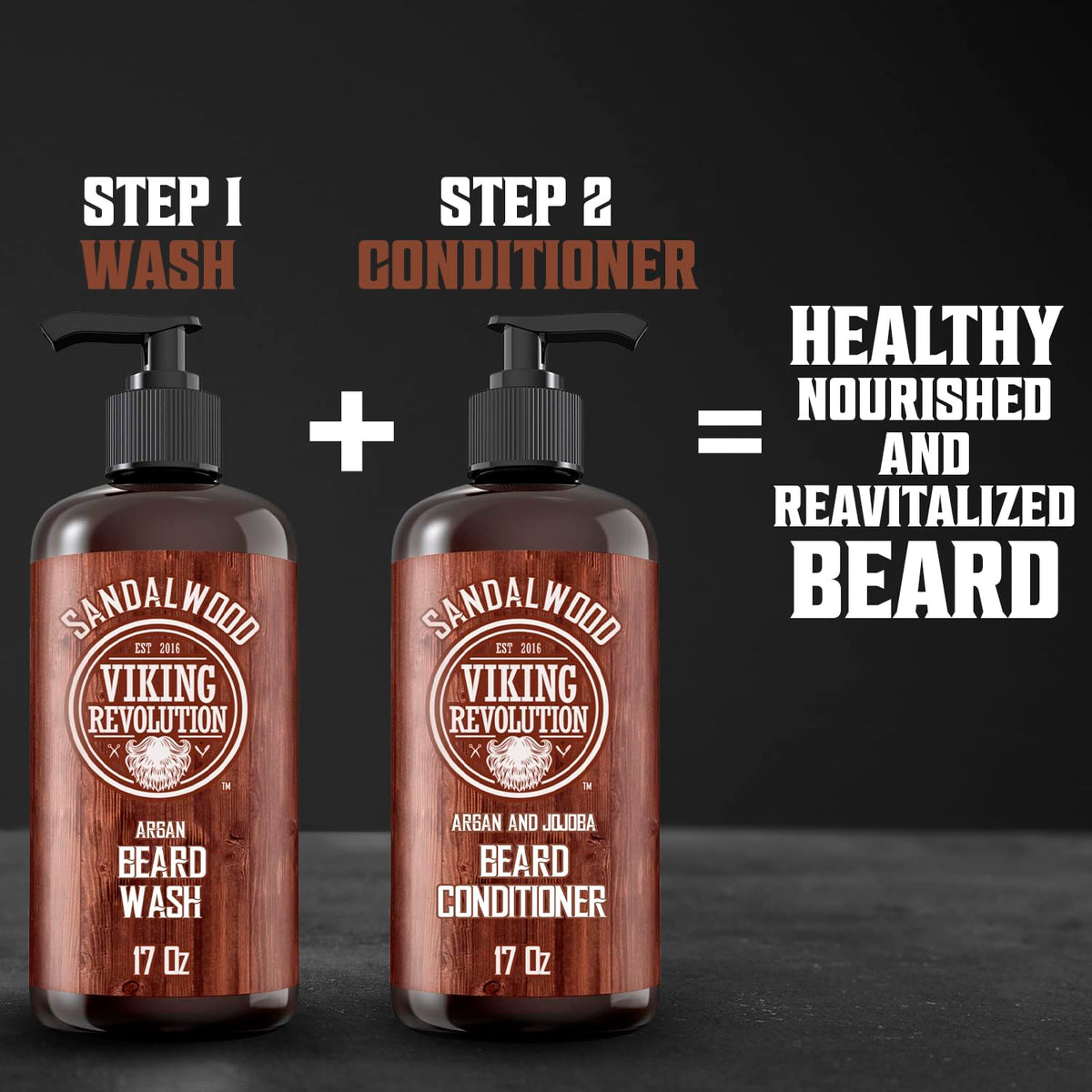 Viking Revolution Acondicionador de barba con aceites de argán y jo...