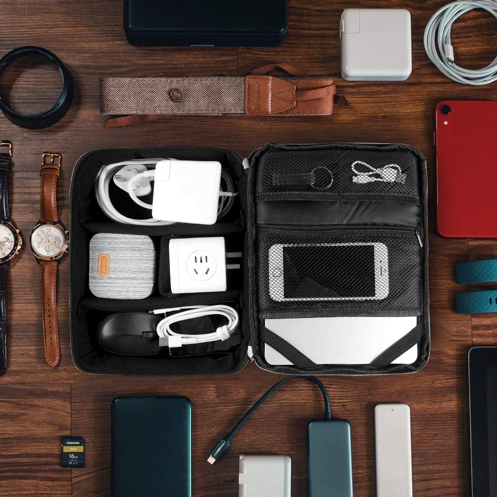 Organizador de electrónica para viajes, bolsa organizadora de cable...
