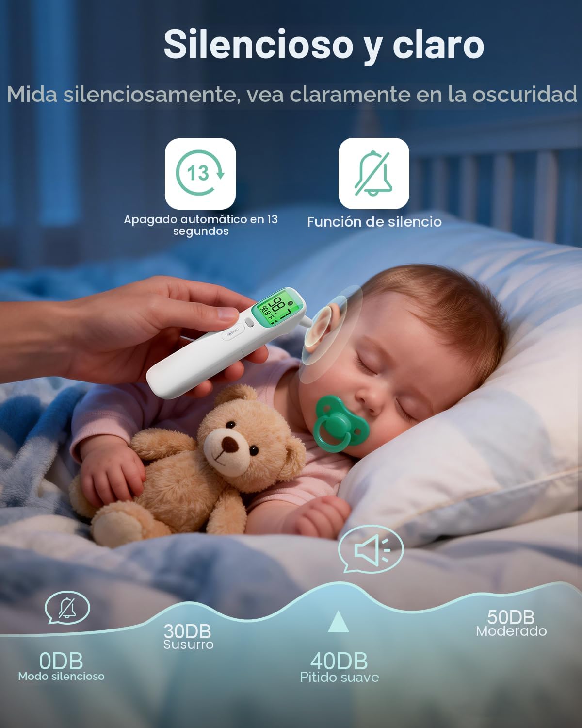 Synolmedic Termómetro de bebé para niños, termómetro de oído apto p...