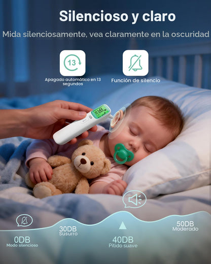 Synolmedic Termómetro de bebé para niños, termómetro de oído apto p...