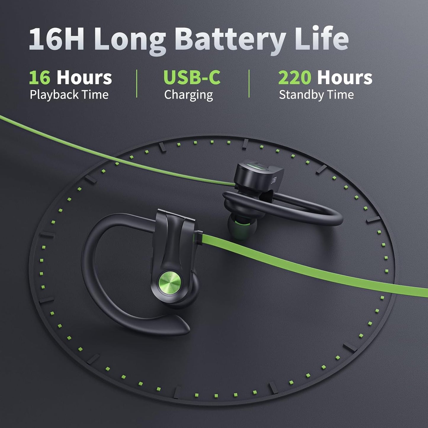 JOYWISE - Auriculares Bluetooth, auriculares inalámbricos IPX7 resi...