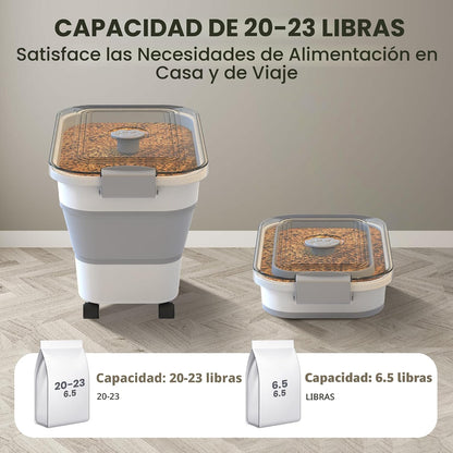 DDMOMMY Contenedor de almacenamiento de alimentos para perros de 20...