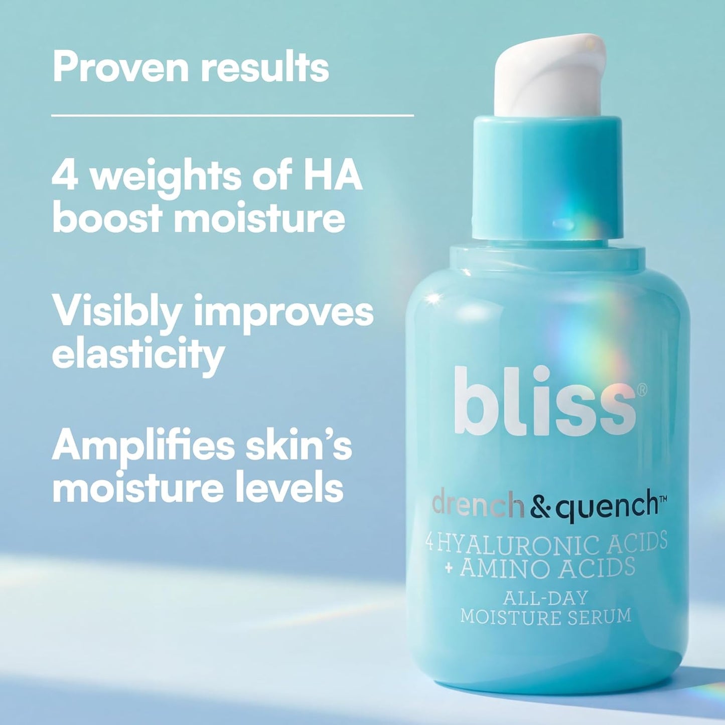 Bliss Suero facial Drench &amp; Quench con ácido hialurónico \u2013...