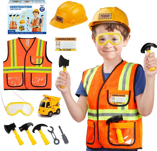 Lesheng space Disfraz de trabajador de construcción para niños, dis...