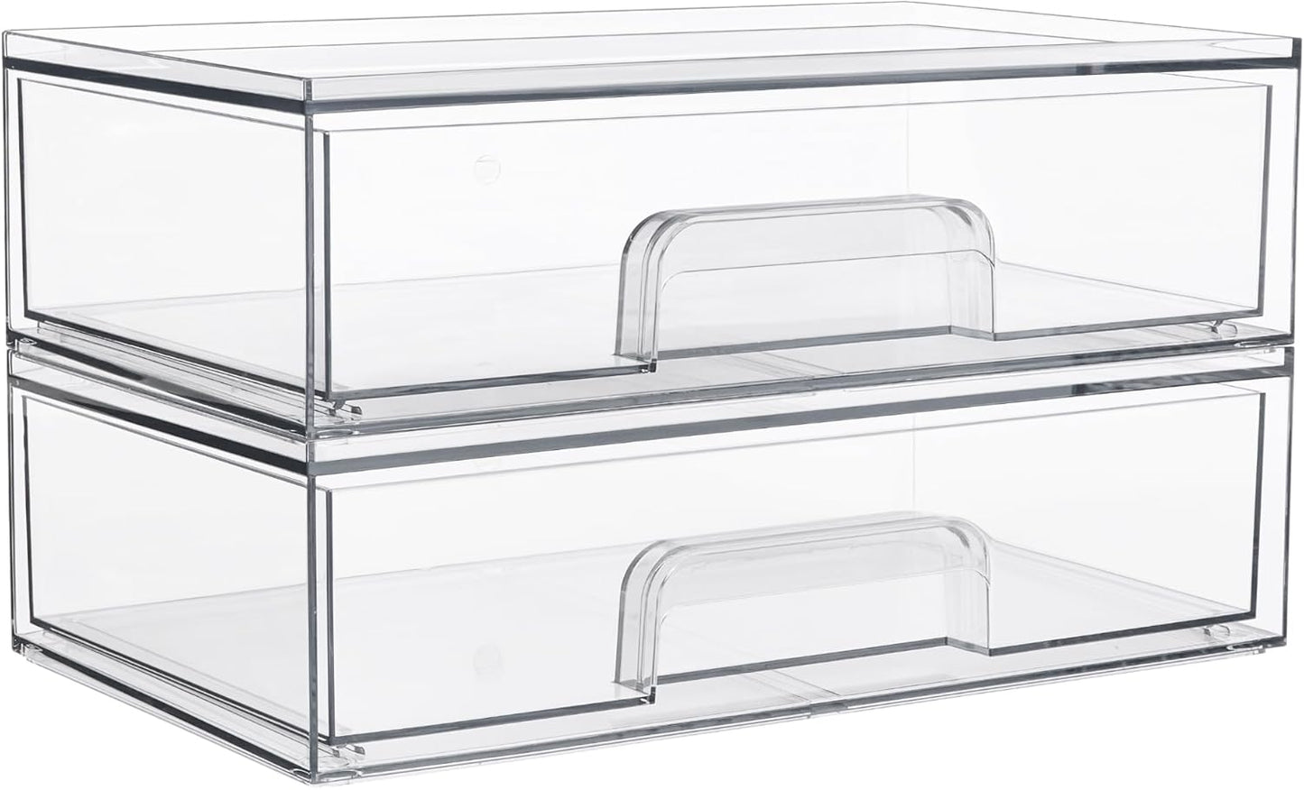 Vtopmart Cajones de almacenamiento apilables transparentes de 12.1...