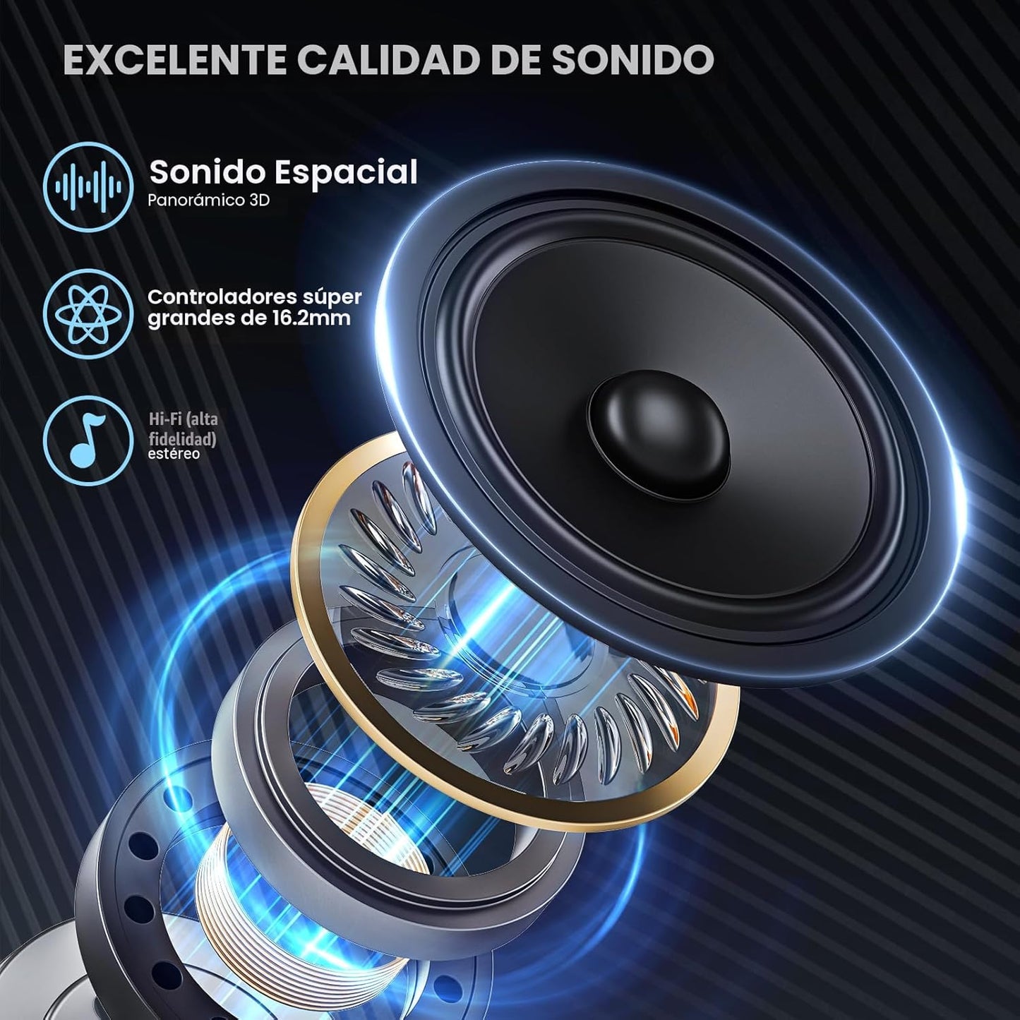 Auriculares inalámbricos Bluetooth 5.4, auriculares estéreo de 50 h...