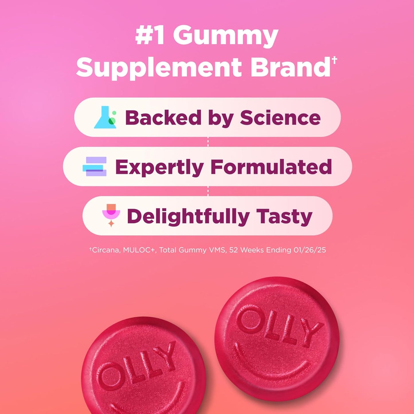 OLLY Undeniable Beauty - Gomitas de belleza para el cabello, piel,...