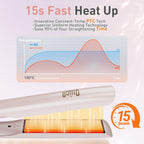 Quico - Plancha de pelo de doble voltaje, 100-240V, plancha de pelo...