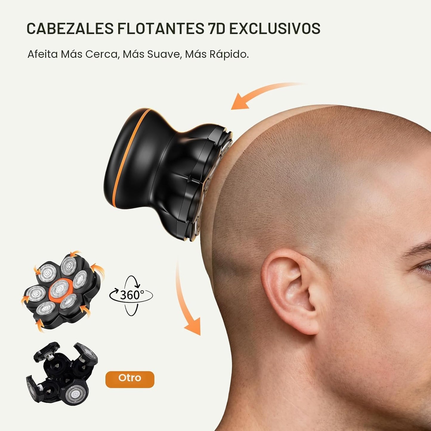 MAXGROOM® Afeitadora de cabeza para hombres calvos, maquinilla de a...