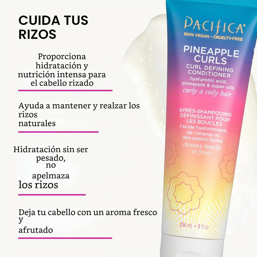 Kit de cuidado capilar de 3 pasos de Pacifica Beauty Pineapple Curl...