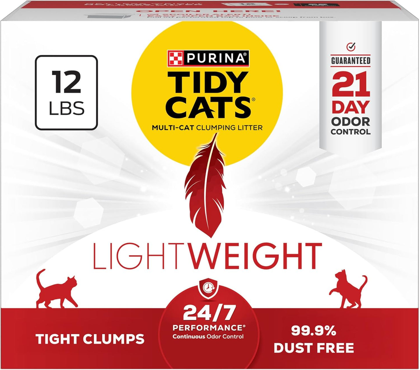 Purina Tidy Cats - Arena ligera para gatos, de bajo polvo, control...