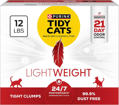 Purina Tidy Cats - Arena ligera para gatos, de bajo polvo, control...