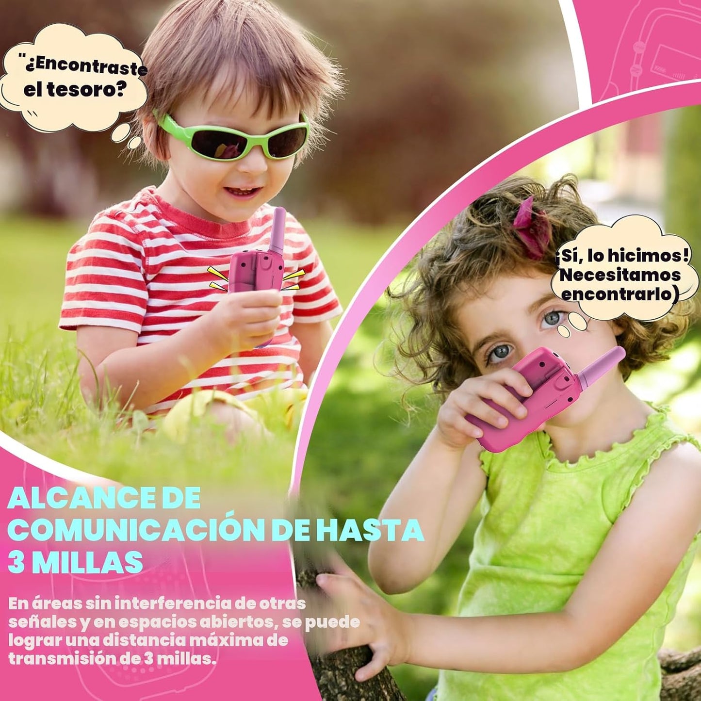 Selieve - Juguetes para niños de 3 a 12 años, walkie talkies para n...