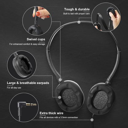 Flutesan Paquete de 30 auriculares con cable, auriculares ajustable...