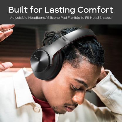DOQAUS Auriculares Bluetooth sobre la oreja, tiempo de reproducción...