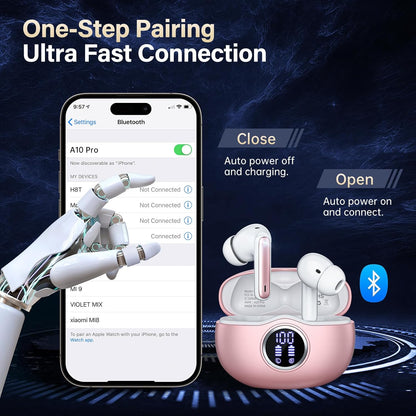 Fhumsh A10 Pro - Auriculares inalámbricos Bluetooth 5.3 HiFi Stereo...