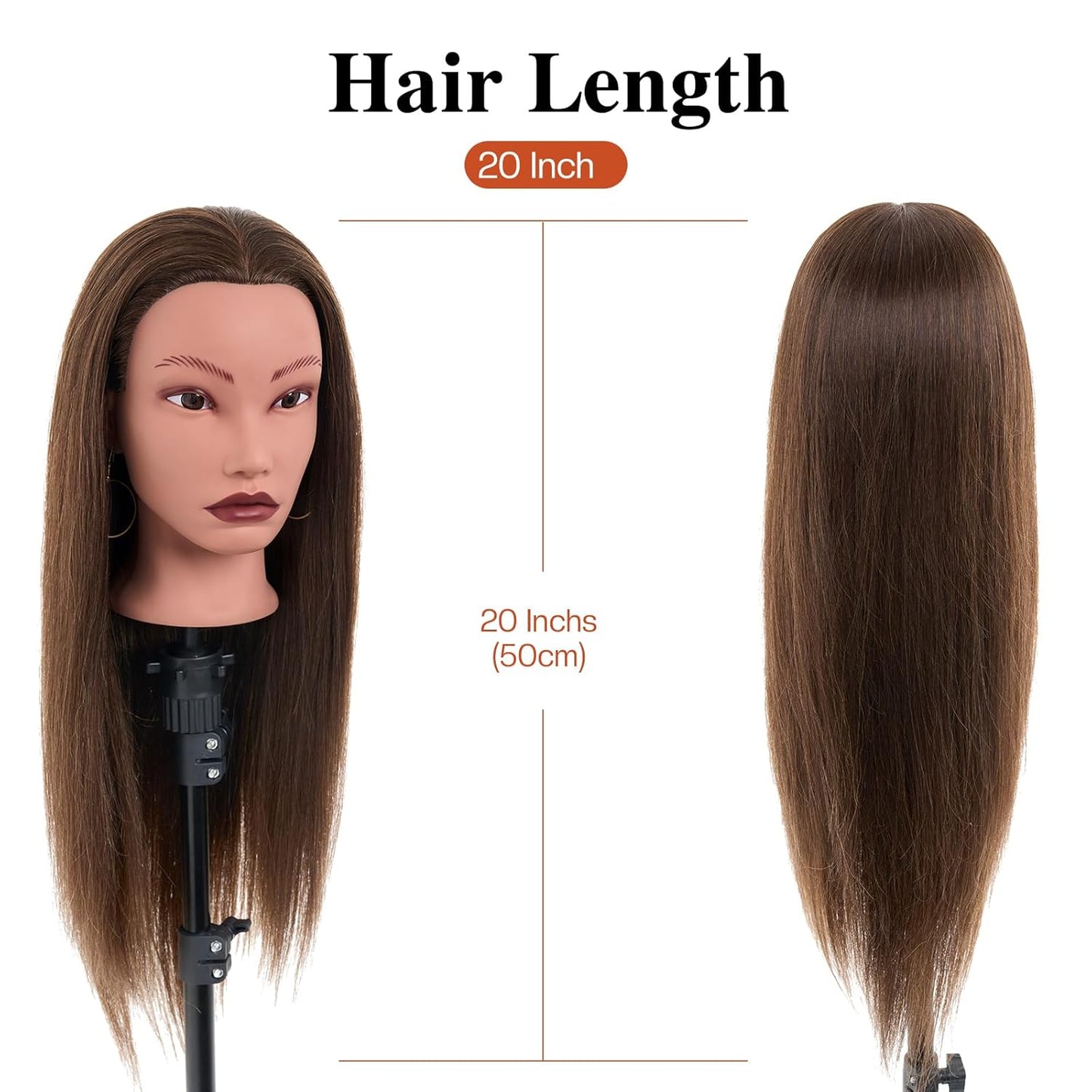 Cabeza de Maniquí de 20" Cabello Humano, Cabeza de Maniquí de C...
