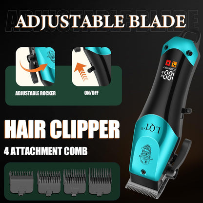 Cortapelos para hombres con pantalla LED de alimentación, kit de as...