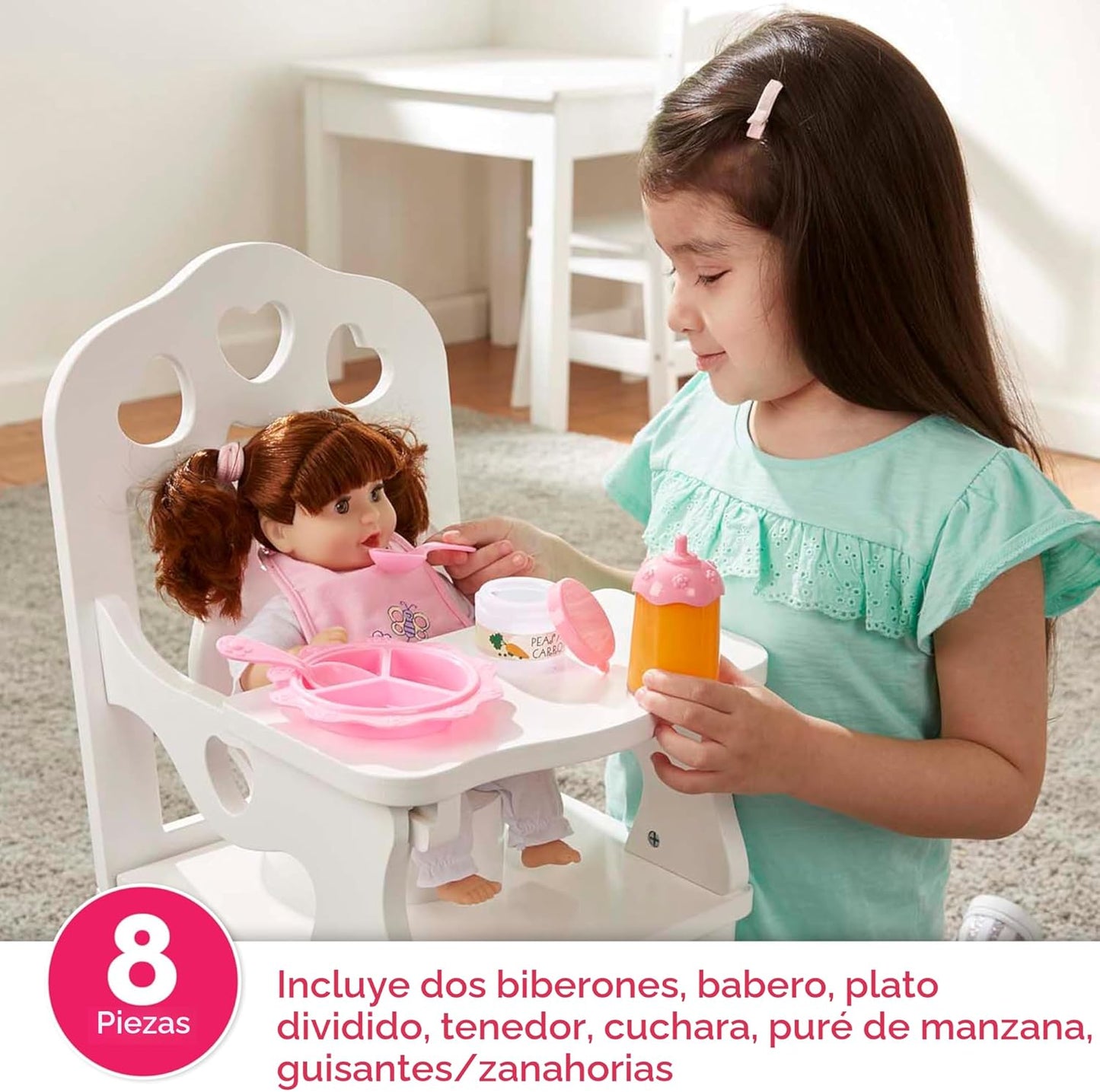 melissa &amp; doug Mine a Love tiempo para comer muñeca Accesorios...
