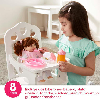 melissa &amp; doug Mine a Love tiempo para comer muñeca Accesorios...